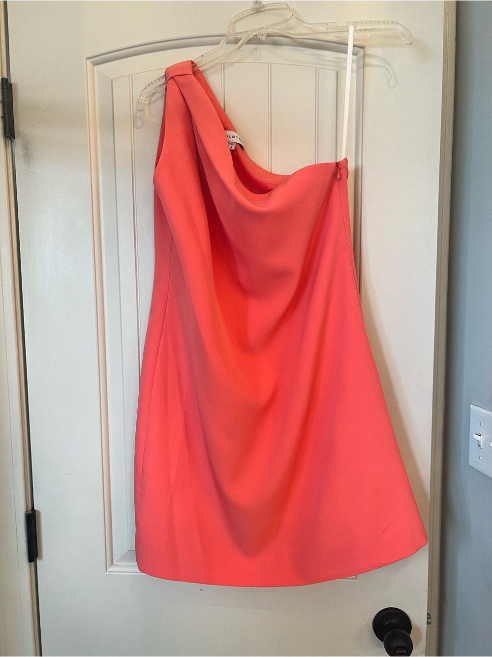 Halston Heritage Gracie Coral Dress Stretchy Crepe ~ Size 4
